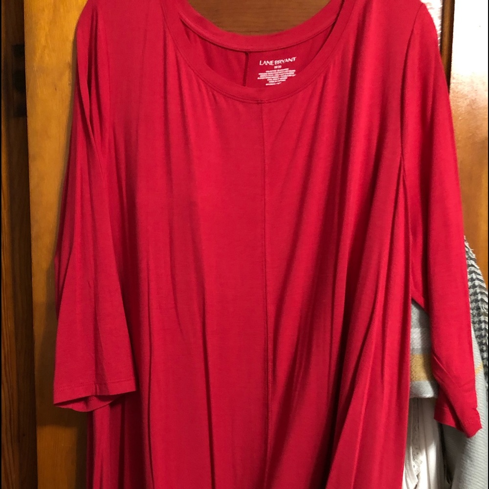Lane Bryant red 3/4 sleeve shirt